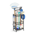 DAOUTIME Garden Organizer With Wheels, Yard Tower Rack for Garage Storage, Up to 35 Long-Handled Tools, Sturdy Metal