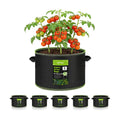 BN-LINK 5-Pack 10 Gallon Grow Bags, Heavy Duty Aeration Fabric Pots with Handles, Thickened Nonwoven Plant Bags for