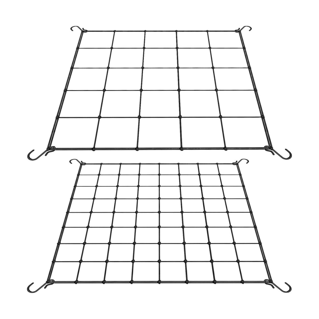 Trellis Netting 4x4, Scrog Net 4x4' ​for Grow Tent,Flexible Elastic Black Square Garden Plant Grow Nets,2-Pack