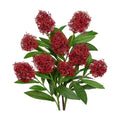 Briful 3PCS Artificial Flowers Faux Skimmia Spray with Leaves 22.8 Inch Long Stem Fake Flowers for Home Vase Table Centerpiece Floral Arrangement Wedding Bouquet (Red)