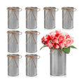 5.91 Inch Rustic Vase Wedding Table Centerpieces,Iron Color,8 Pcs