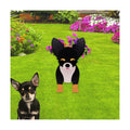 Black and White Chihuahua Dog Planter, Animal Shaped Flower Pot | Cute Plant Gift for Women and Pet Lovers, Indoor