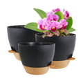WSMKSZ 12/10/9 inch Large Self Watering Pots, Planter, Plant Pots with Mesh Drainage Holes for Indoor Outdoor Garden