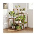 Bamworld Corner Plant Stand Indoor Outdoor Plant Shelf Small Plant Table