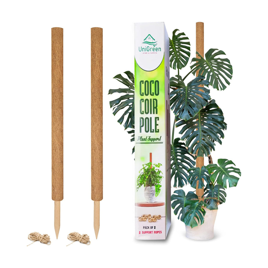 UNIGREEN 2Pack 87'' Large Premium Moss Pole, Coir Totem Poles for Big Indoor Plants, 47'' Moss Sticks for Monstera