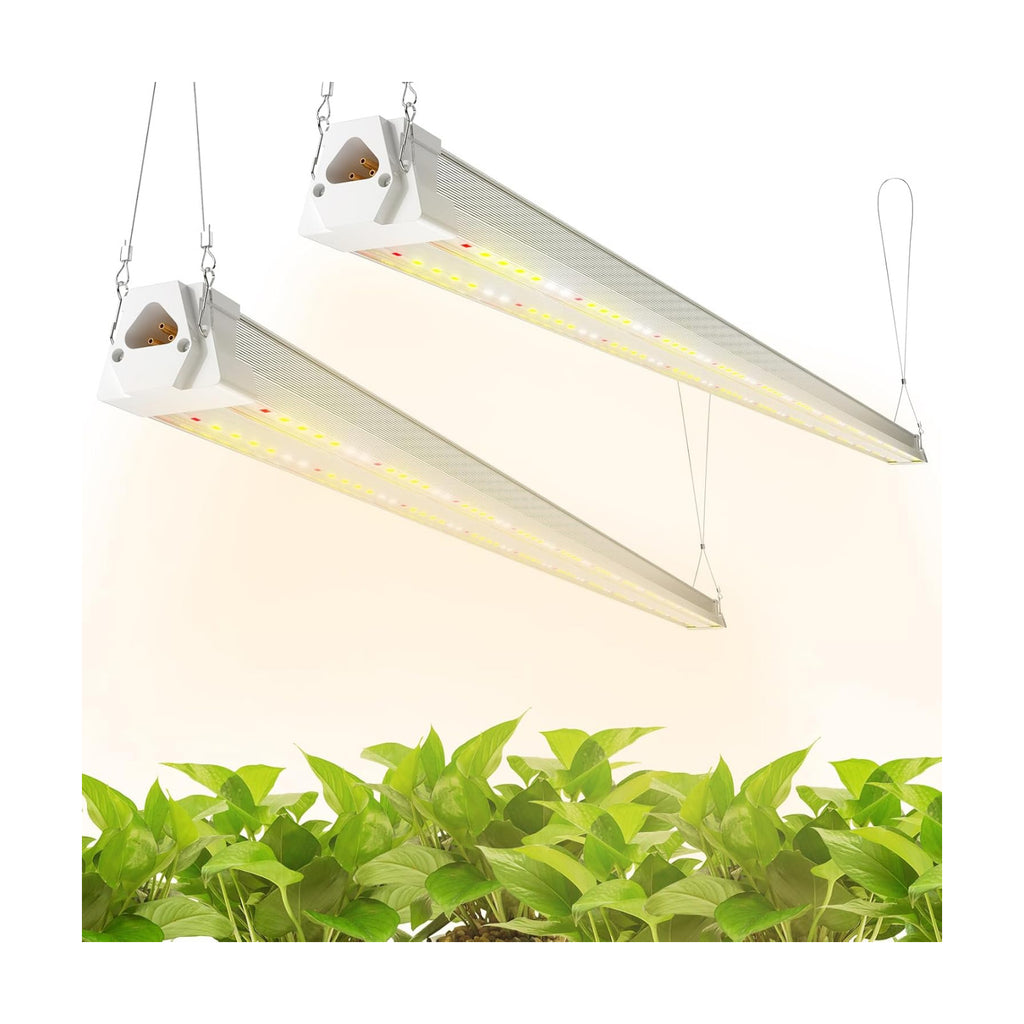 FREELICHT 2Pack 4FT Grow Light for Indoor Plants, 40W=250W, Full Spectrum | Linkable LED Grow Light, Sunlight Plant