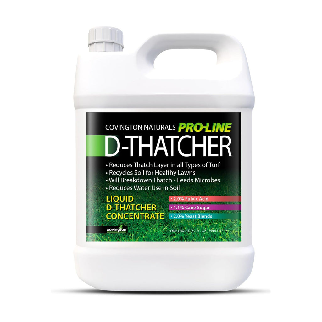 Covington PRO-LINE D-THATCHER Liquid Dethatcher (32oz) – Lawn Thatch Remover & Soil Softener, Grass Clipping Breakdown