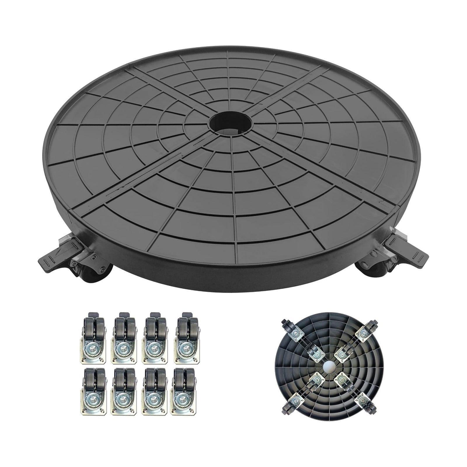 20 Inch Heavy Duty Plant Caddy With 360°Lockable Wheels,600 Lbs Capacity,Outdoor Indoor Rolling Plant Stand With