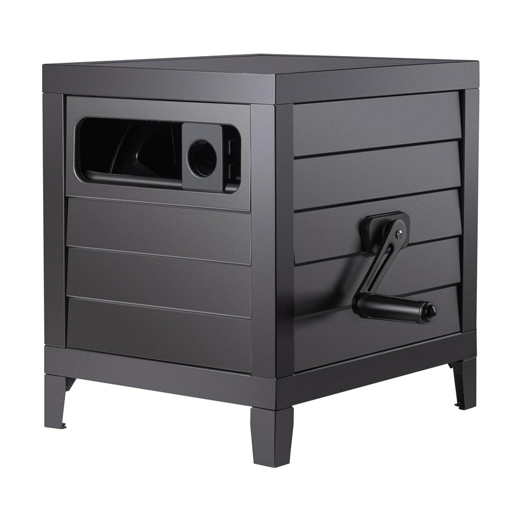 Metal Garden Hose Reel Deck box, Durable Steel Garden Hose Storage Box Cabinet, 150ft 5/8" Garden Hose Capacity. - Hose