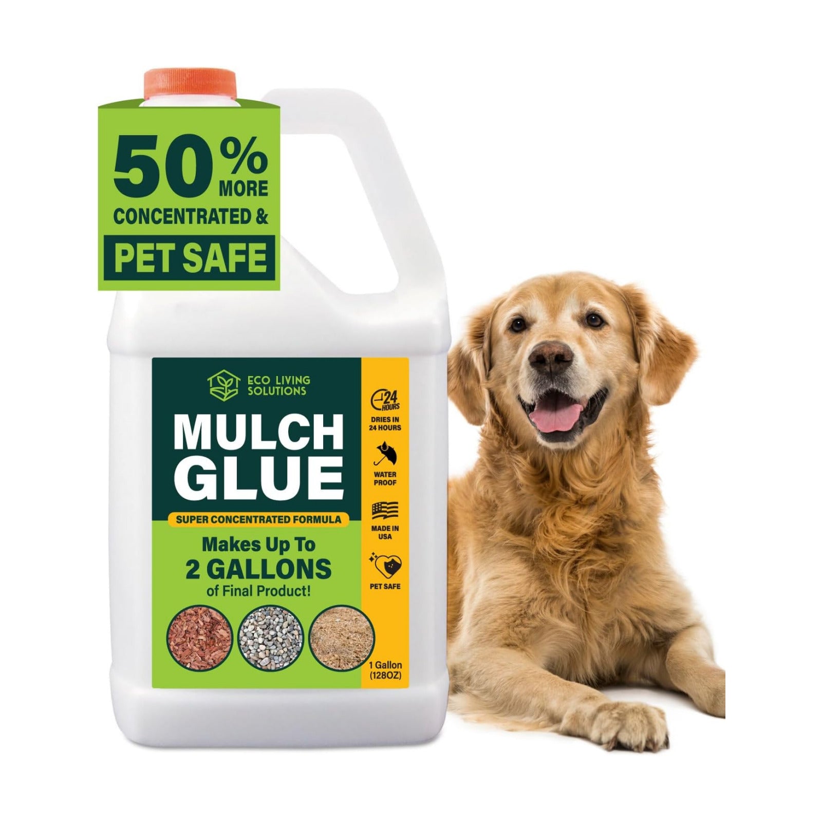 Mulch Glue for Landscaping - Rock & Gravel Binder | Spray Glue for Paver Sealer | Landscape Glue for Mulch & Pebbles