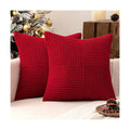 MIULEE Christmas Red Decorative Euro Sham Pillow Covers 24x24 Inch 2 Pack