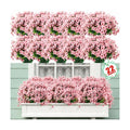 Powbrace 22 Pack Artificial Flowers for Outdoor Indoor Fake Plants(Pink)