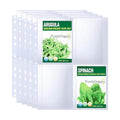 MUQING 60 Pack 240 Pockets Seed Packet Sleeves, Slot Size 3.5"x 5"