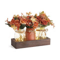 Mkono Fall Centerpieces for Tables Dining Room Decor with Mason Jar Lights