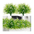 Sggvecsy 12 Bundles Artificial Plants Outdoor Faux Lavender Flowers Fake Monkey Grass UV Resistant Plastic Greenery Plants for Garden Home Porch Window Patio Hanging Planter Indoor Decor (White)