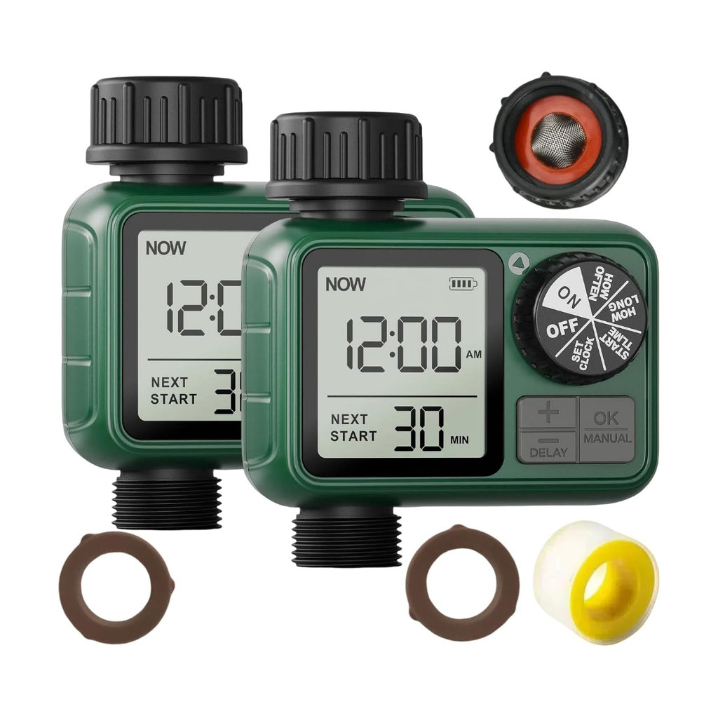 Water Timer for Outdoor Garden Hose, Sprinkler Timer for Garden | Faucet Timer with Auto/Manual/Rain Delay Mode