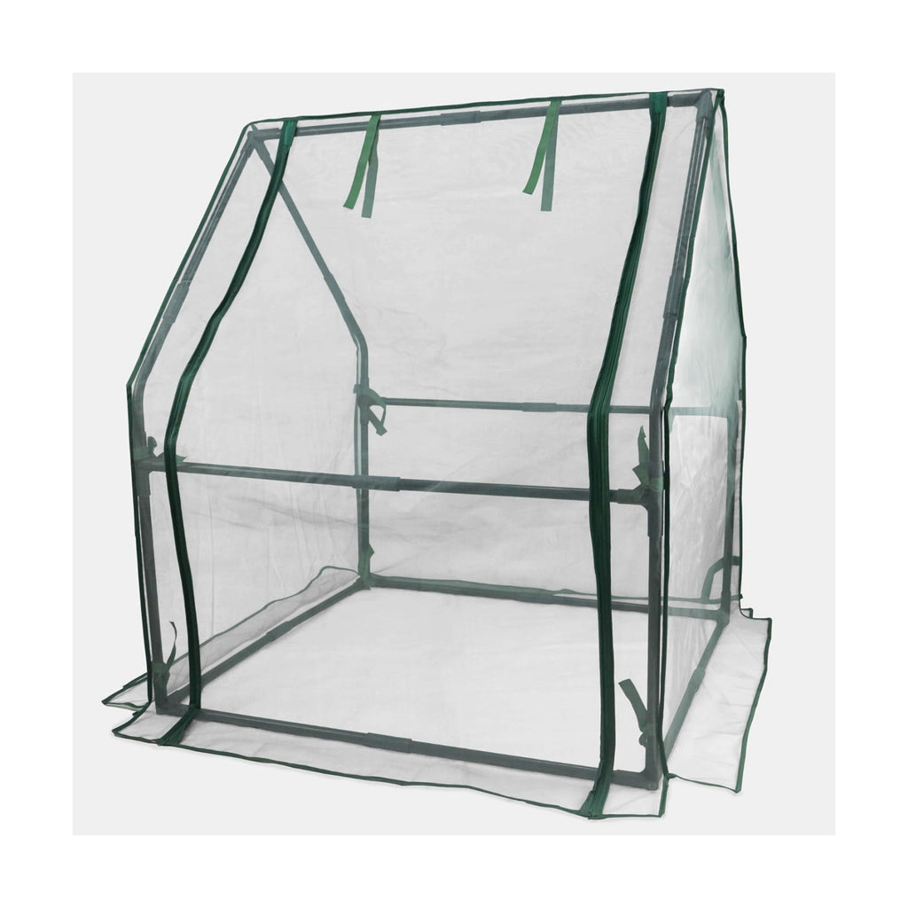 Gardzen Mini Greenhouse with Zipper Mesh Cover 36.2"(L) x36.2(W) x42.5(H) | Steel Frame Portable Outdoor Greenhouse