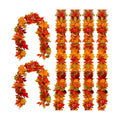 6 Pack Fall Garland with Colorful Autumn Leaves