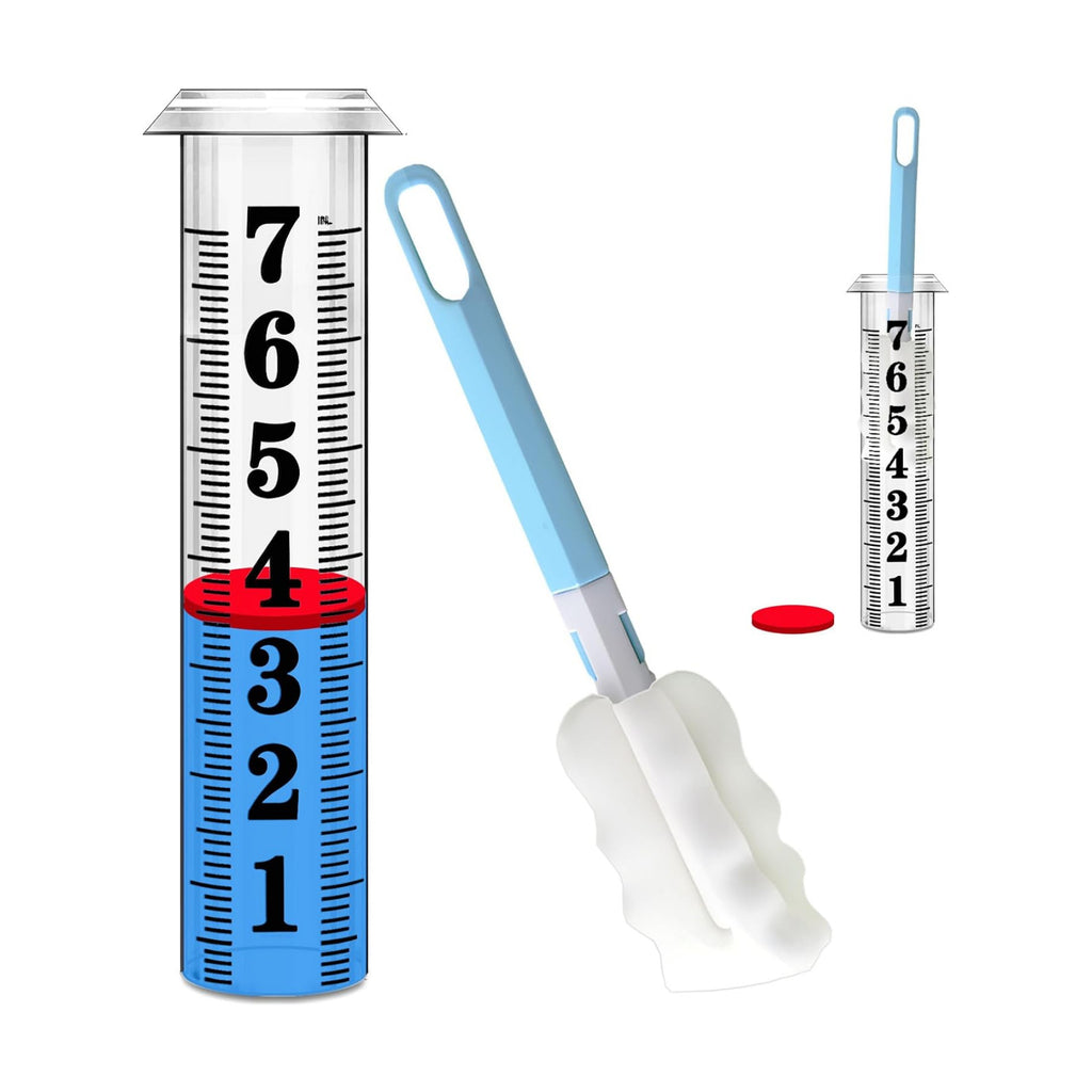 Rain Gauge Replacement Tube,Accurate 7 inch Capacity Rain Gauge Tube,Upgraded Rain Gauge Outdoors Best Rated ,Plastic Rain Meter Tube For Yard,1 Rainfall Measure Thickened Tube with 1 Clean Brush