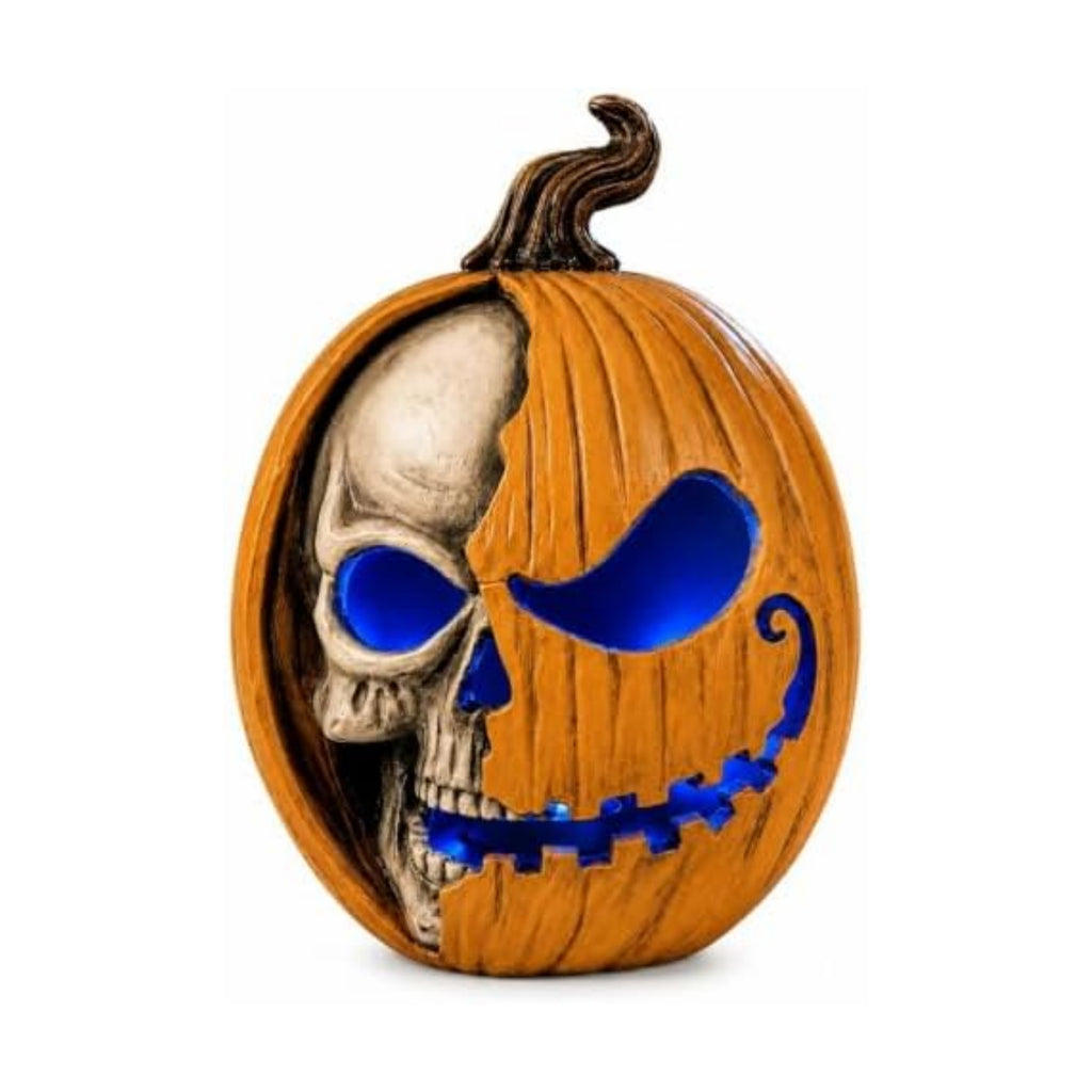 Led Light Up Jack O Lantern, Pumpkin Skull Halloween Decorations for Home