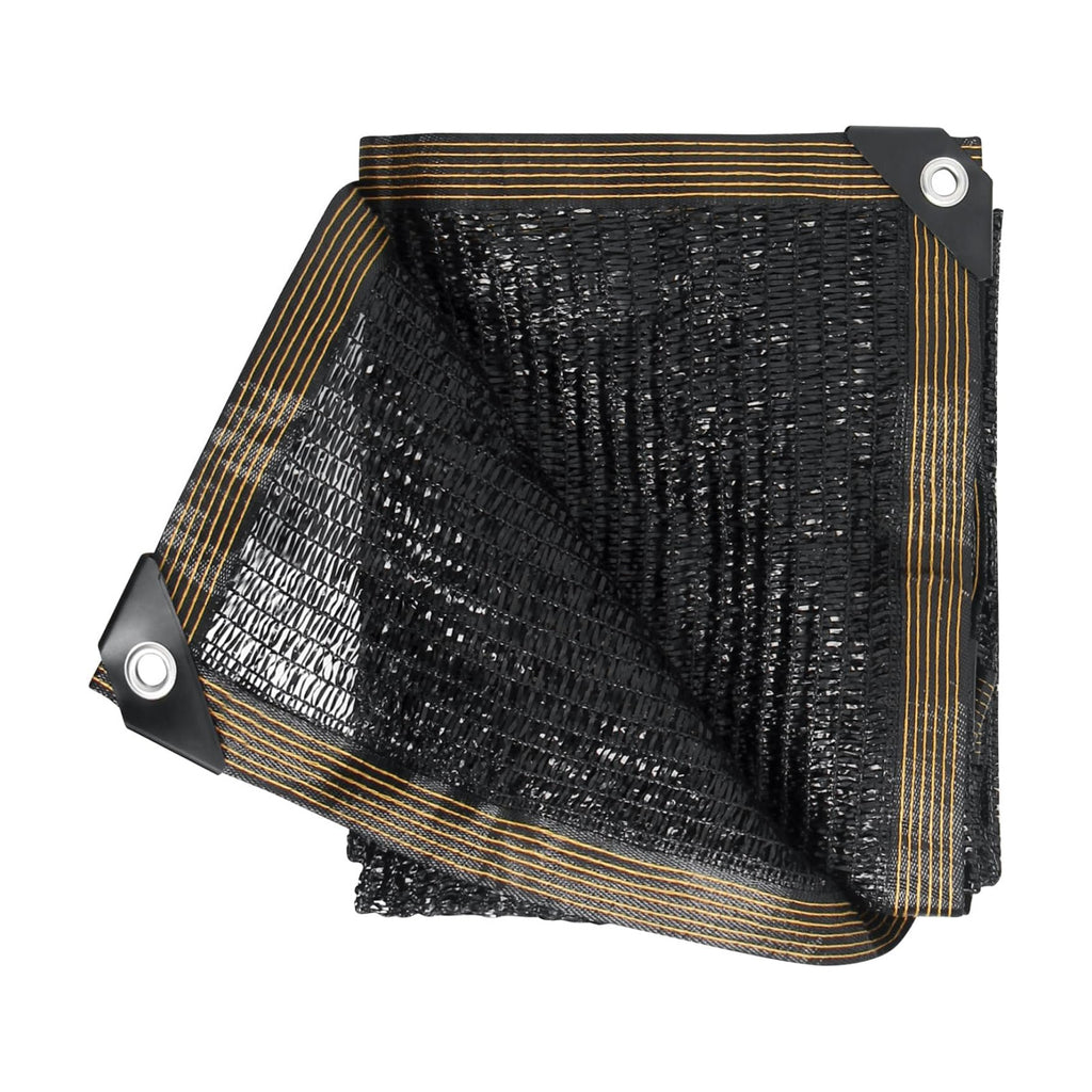 50% Shade Cloth for Garden, 10x20FT Black Mesh Tarp Net | HDPE Fabric, Sun Shade Cover with Grommets for Greenhouse