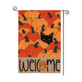 AVOIN colorlife Black Cat Pumpkins Fall Garden Flag 12x18 Inch Outside