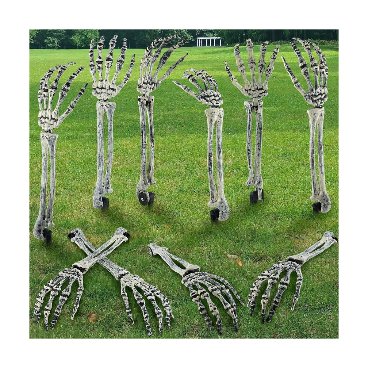 10pcs Halloween Skeleton Decoration, Skeleton Hands Yard Lawn Stakes
