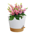 Meowell 12 inch Large Self Watering Pots for Indoor Outdoor Plants, Flower Plant Pots with Drainage Holes for Garden