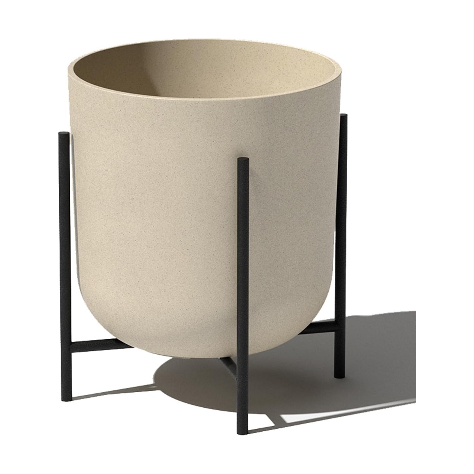 Veradek Mason Series Raised Lima Planter - Round Planter with Stand | Made From a Durable Plastic-Stone Composite &