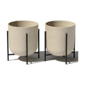 Veradek Mason Series Raised Lima Planter - Round Planter with Stand | Made From a Durable Plastic-Stone Composite &