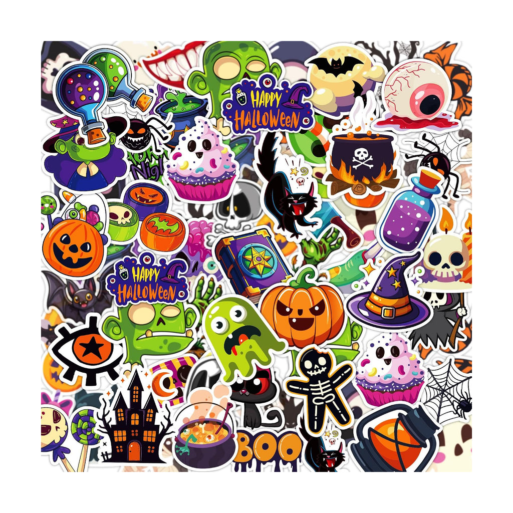 Halloween Party Favors - 100 PCS Pumpkin Bat Spider Stickers,Kids Halloween Games Treats Crafts Gifts Party Supplies Decorations