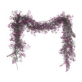 RECUTMS 2Pcs Artificial Wisteria Garlands 5.6Ft Fuchsia Autumn Vine Plastic