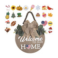 Welcome Sign for Front Door 12 in Wreath Decorations for All Seasons