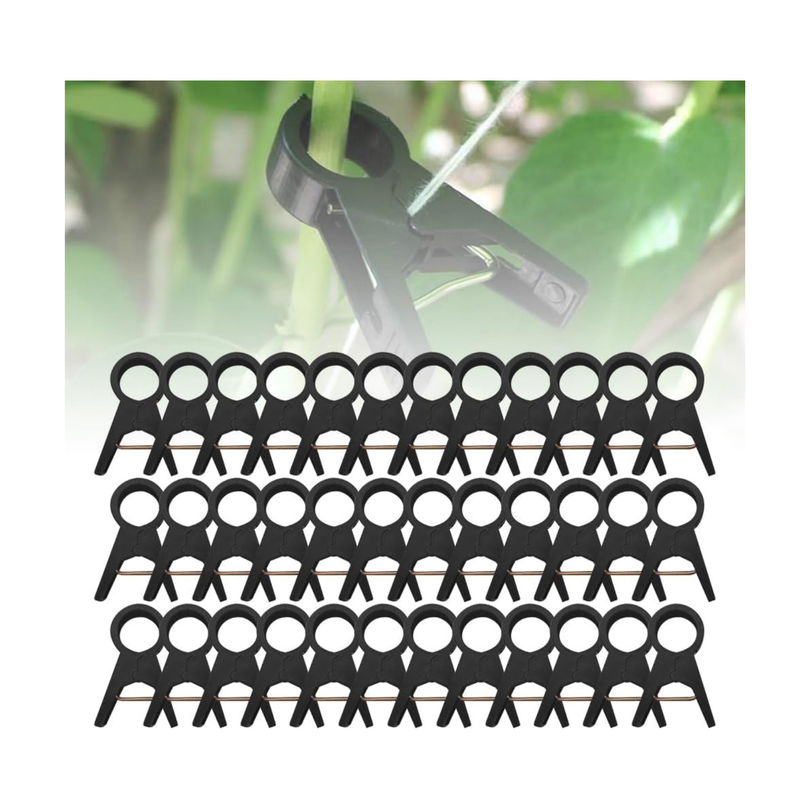 Plant Support Clips Reusable Garden Clips, Secured Plastic Plant Clips for Climbing Plants Outdoor, Plant Fixing Clips