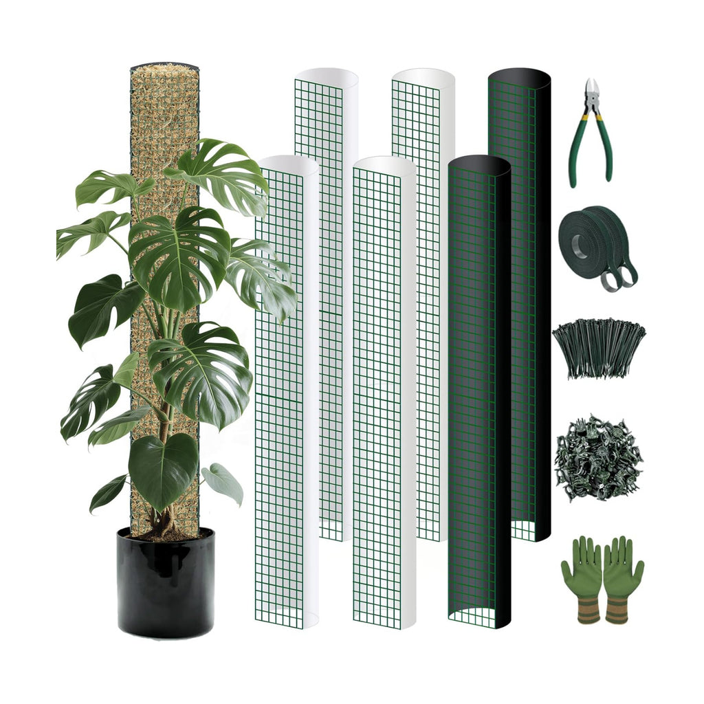 Metal Moss Poles for Climbing Plants, D-Shape Sphagnum Moss Pole Monstera Plant Support for Climbing Plants, DIY Plant
