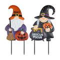 hogardeck Halloween Decorations Outdoor, Metal Gnomes Decorative Garden Stakes with Pumpkins Halloween Decorations Outside, Hocus Poucs Yard Signs for Garden Lawn Patio Halloween Decor