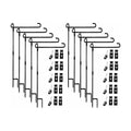 Garden Flag Pole Stand Holder, 10 Pack Garden Flags for Outside with Flag Stopper and Clip Waterproof Powder-Coated