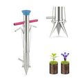 Bulb Planter, Planting Bulbs Manual Seedling Transplanter Weeder Sod Plugger Flower Planting Soil Sampler Long Handled Bulb Planter Plant Bulb Seeds (2 Handle-A)
