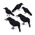 DR.DUDU 5 Pack Halloween Crows Decorations Fake Crow and Ravens