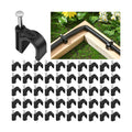100 Pcs Drip Irrigation Tubing Mounting Clips, 1/2" and 5/8", Black | Secure Drip Line to Wood, Metal Nail Install