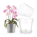 Baderke 3 Pack Clear Nursery Pot,9.25 Inches