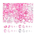 Syhood 570 Pcs Pink Acrylic Gems Plastic Crystals