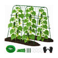 FOLLOOK Cucumber Trellis for Raised Garden Bed, 48x48inch, Green | Rustproof Metal Garden Arch Trellis for Climbing