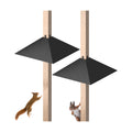 Queension 17 Inch Metal Squirrel Baffle for 4x4 Post and Wooden Pole, 2pcs