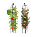 FOLLOOK Garden Obelisk Trellis for Climbing Plants Outdoor, 2 Pack | 67 Inch Lightweight Round Plant Support for Roses