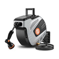 SUNPOW Retractable Garden Hose Reel - 1/2 inch x 50ft Heavy Duty Wall Mounted Hose Reel with 3/4 inch Brass Fitting &