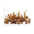 Mini Bud Vases As Wedding Centerpieces for Tables,Clear Bud Vases for Flowers,Small Flower Vases Suitable for Birthday Party,Anniversary,Wedding Reception,Baby Shower (Amber, 24PCS)