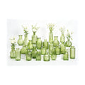 24PCS Mini Bud Vases As Wedding Centerpieces for Tables,Clear Bud Vases for Flowers,Small Flower Vases Suitable for Birthday Party,Anniversary,Wedding Reception,Baby Shower (Green, 24PCS)