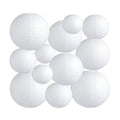 White Paper Lanterns, 12Pcs 6-12 Inch Round Hanging Party Decorations