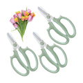 3 Pcs Green Garden Flower Scissors Shears,Premium Stainless Steel Floral Shears,Floral Scissors Pruning Shears for Flower Arrangement,Fruit Picking Trimming